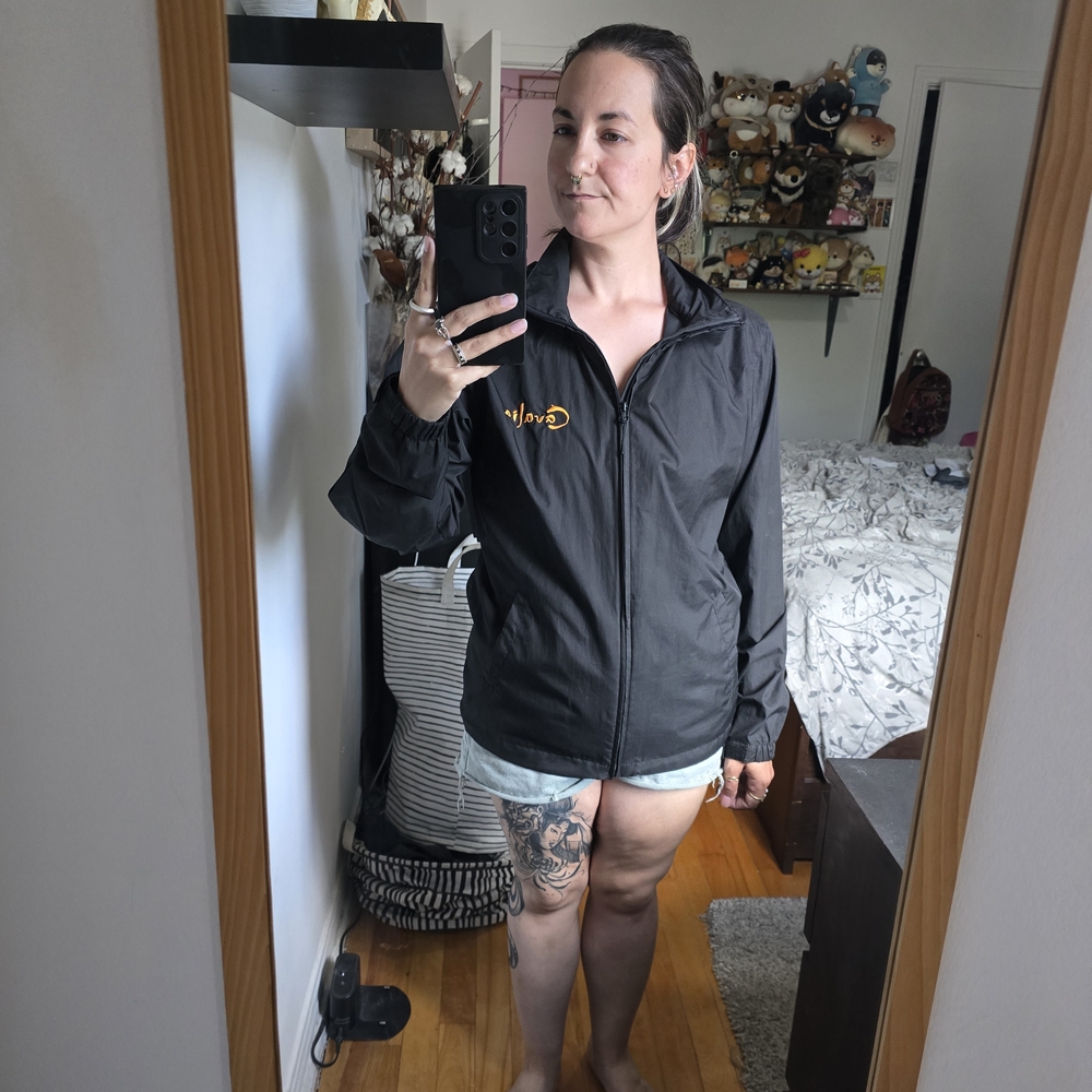 Black Windbreaker Jacket with Cavalia Logo